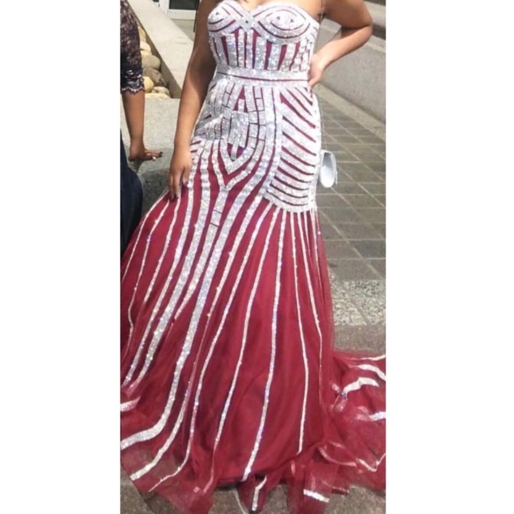 Diamond Sweetheart Mermaid Prom Dress - Picture 6 of 7